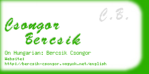 csongor bercsik business card